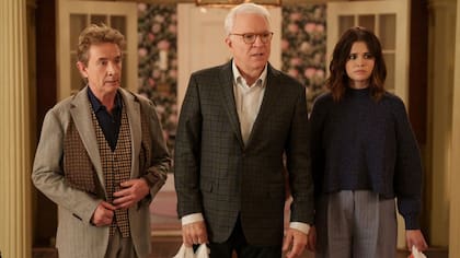 Steve Martin, Martin Short y Selena Gómez, los protagonistas de Only Murders in the Building