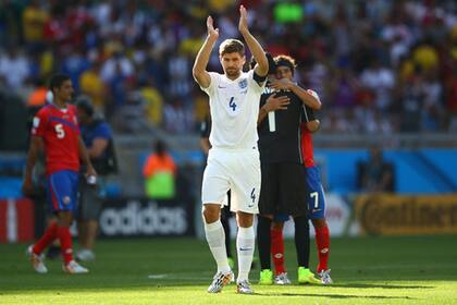 Steven Gerrard jugó su último partido con Inglaterra ante Costa Rica