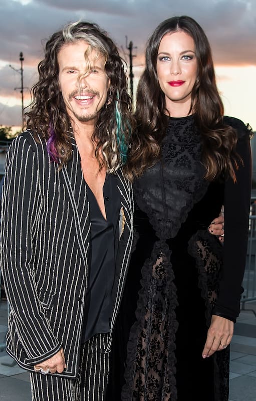 Steven Tyler y Liv Tyler en un desfile de Givenchy en Nueva York