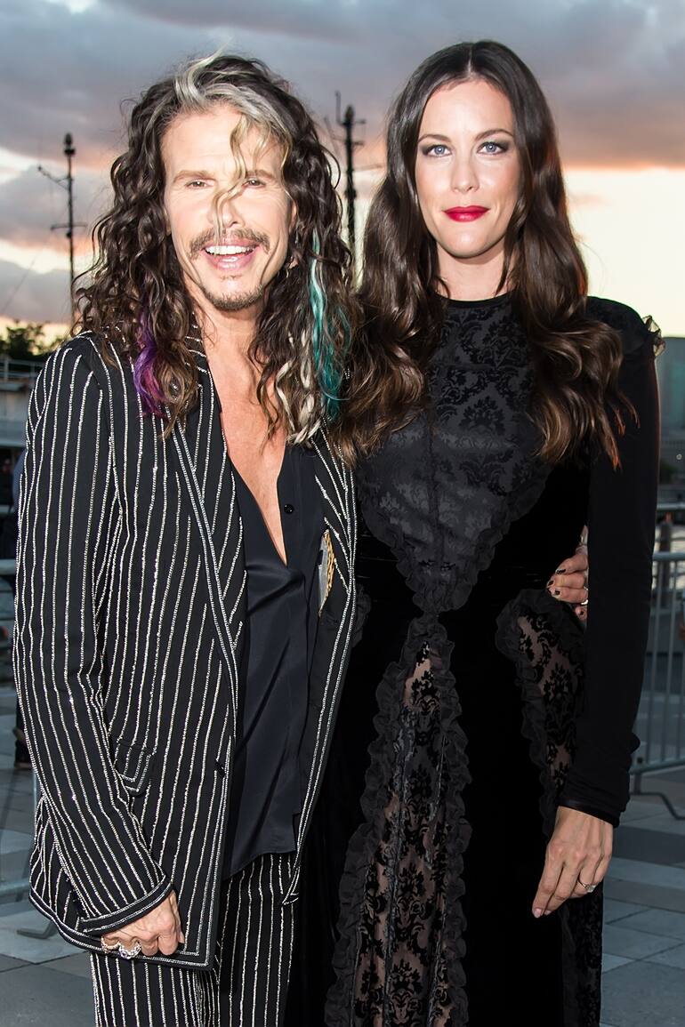 Steven Tyler y Liv Tyler en un desfile de Givenchy en Nueva York