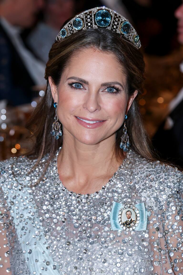 STOCKHOLM, SWEDEN - DECEMBER 10: Princess Madeleine of Sweden, Duchess of Hälsingland and Gästrikland attends the Nobel Prize Banquet 2025 at Stockholm City Hall on December 10, 2025 in Stockholm, Sweden. (Photo by Pascal Le Segretain/Getty Images)