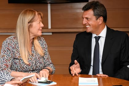 Stolbizer y Massa, ayer, en la sede de GEN