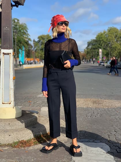 Street Style en París durante la semana de la moda