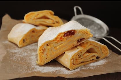 Strudel de calabaza y queso