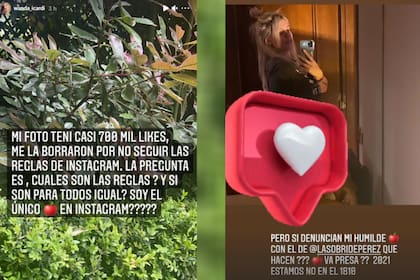 Su descargo luego de recibir la notificación sobre la eliminación de su posteo