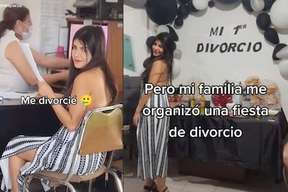 Su familia decidió tomar la situación de una manera divertida y apoyarla a sobrellevar un momento tan difícil con una fiesta de divorcio