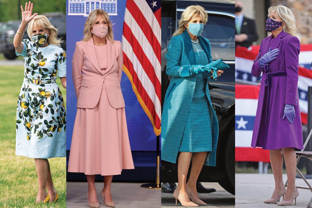 ¿Su fórmula de estilo? Vestidos a la rodilla, stilettos de taco medio, estampas ocasionales y equipos monocromáticos