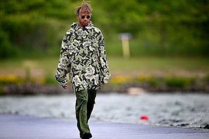 Su último look: el que exhibió a su llegada en el circuito del GP de Canadá