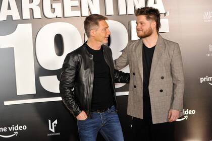 Suar junto a su hijo, Tomás "Toto" Kirzner