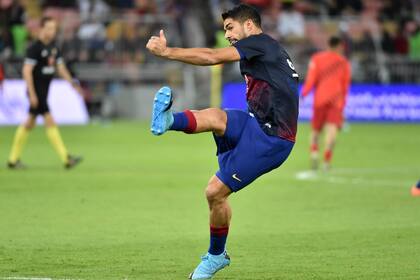 Suárez, en el partido del miércoles pasado contra Atlético de Madrid