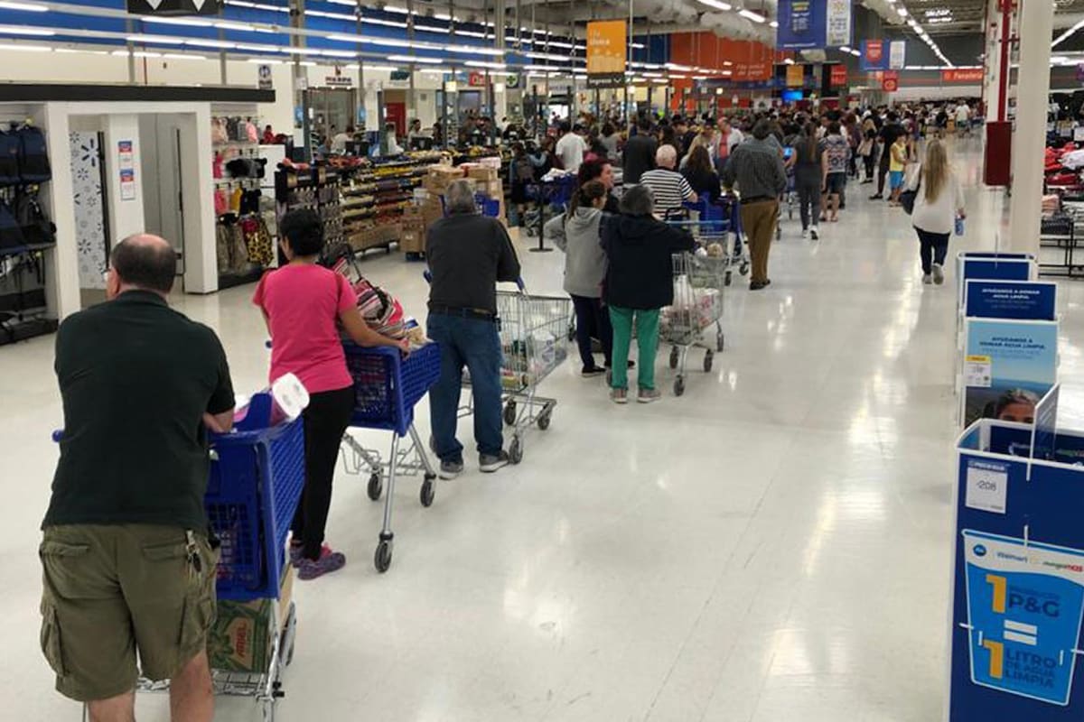 Sucursal de una cadena norteamericana, ayer por la mañana