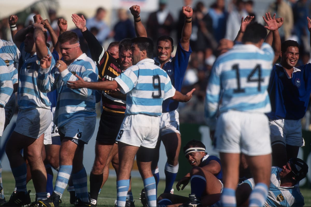 Sudáfrica, 1995: una de las peores derrotas de los Pumas en una Copa del Mundo, frente a Samoa