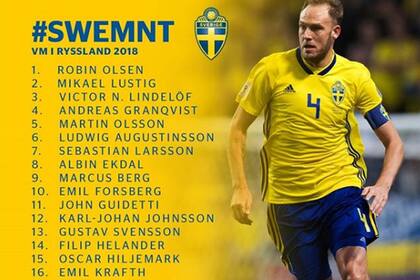 Suecia dio los 23 para el Mundial