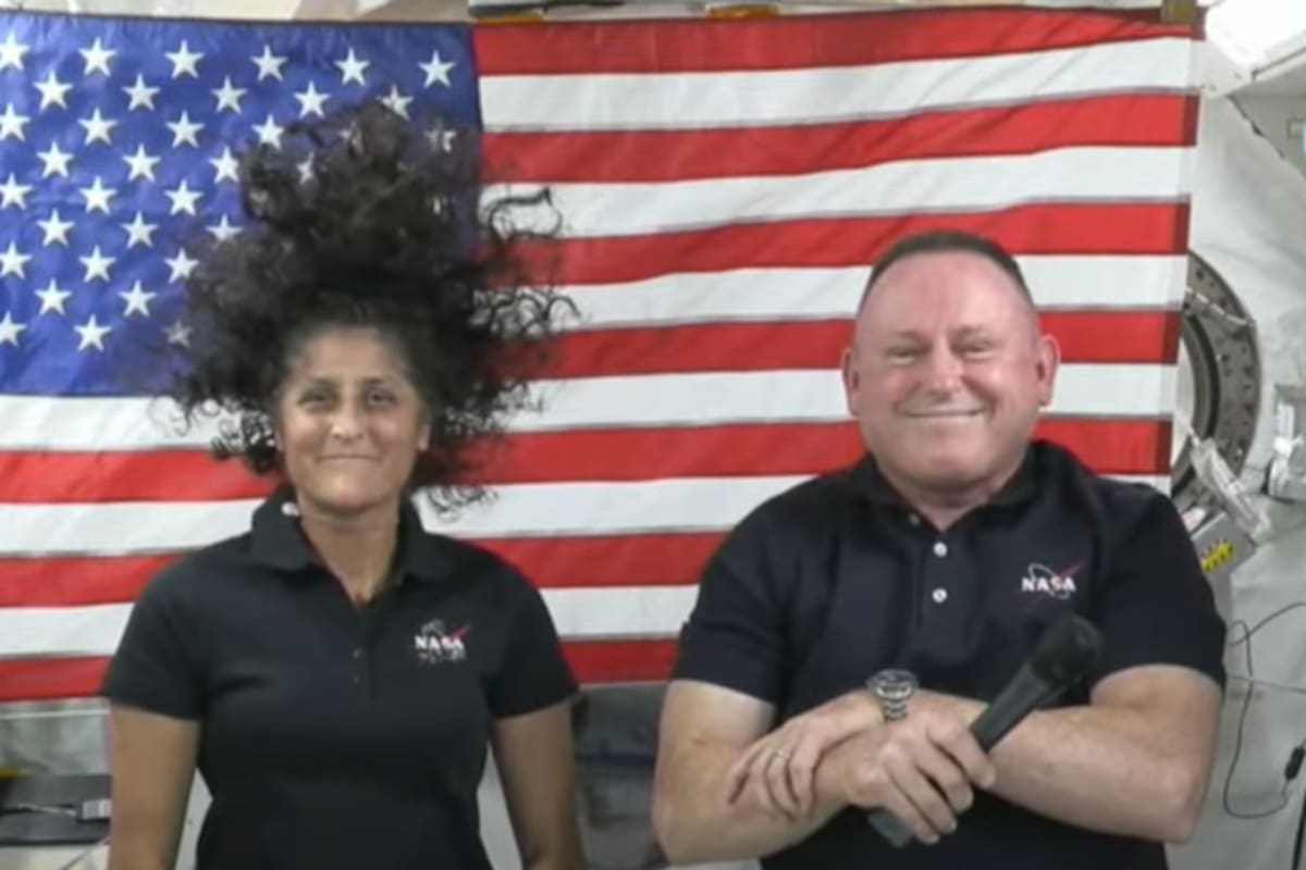 Sunita Williams y Butch Wilmore, los dos astronautas que estuvieron varados nueve meses en la Estación Espacial Internacional.