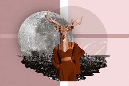 Superluna de ciervo. Ilustración: Valentina Bussi