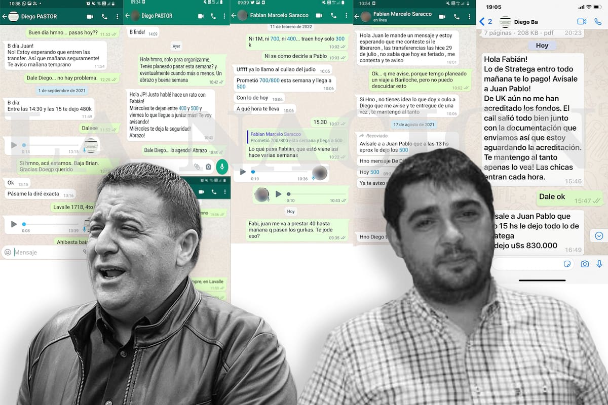 Surgen nuevos chats que muestran el circuito de dinero entre financistas y Juan Pablo Beacon, uno de los hombres de confianza de Pablo Toviggino, tesorero de la AFA