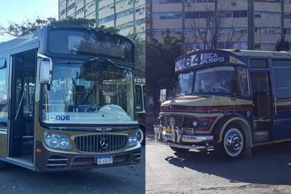 Sus colegas de la colegas de la Línea 39, se presentaron con un choche retro, y los de la 64, llevaron el histórico Mercedes Benz Eivar 1114.