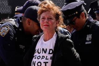 Susan Sarandon fue detenida durante una protesta contra Netanyahu