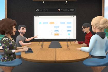 Susana Cipriota se junta con su equipo de trabajo en un espacio virtual llamado Horizon Worlds