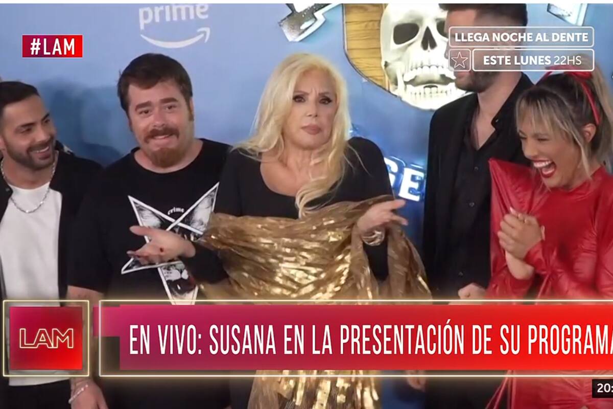Susana Giménez, durante la presentación del programa de humor que conducirá por Prime Video (Captura de TV)