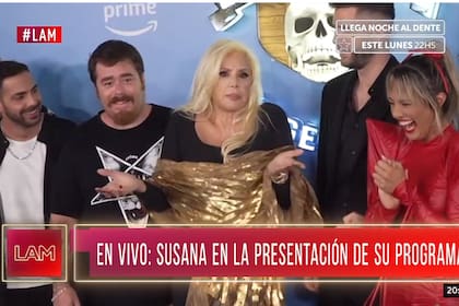 Susana Giménez, durante la presentación del programa de humor que conducirá por Prime Video (Captura de TV)
