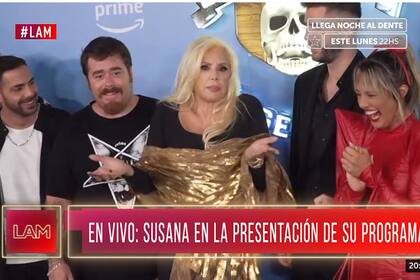 Susana Giménez, durante la presentación del programa de humor que conducirá por Prime Video (Captura de TV)