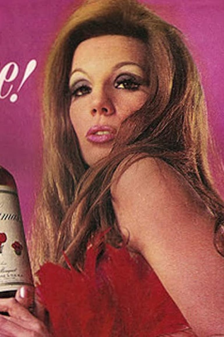 Susana Giménez en 1971, en la campaña publicitaria de Tres Plumas