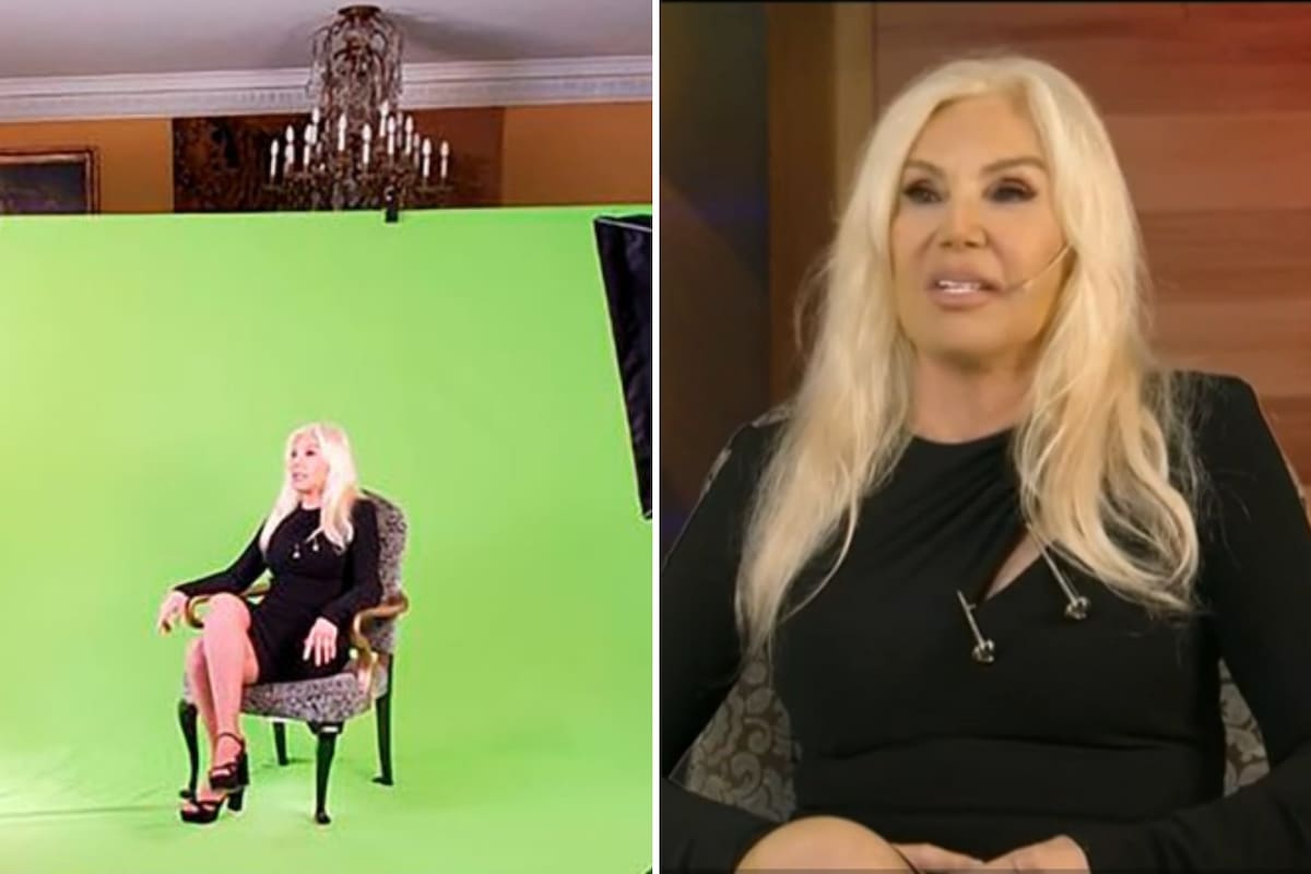 Susana Giménez grabó la entrevista en su casa, pero los argentinos la pudieron ver sentada junto a los conductores Cristina Pérez y Rodolfo Barili