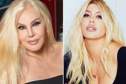 Susana Giménez y Wanda Nara en la pantalla