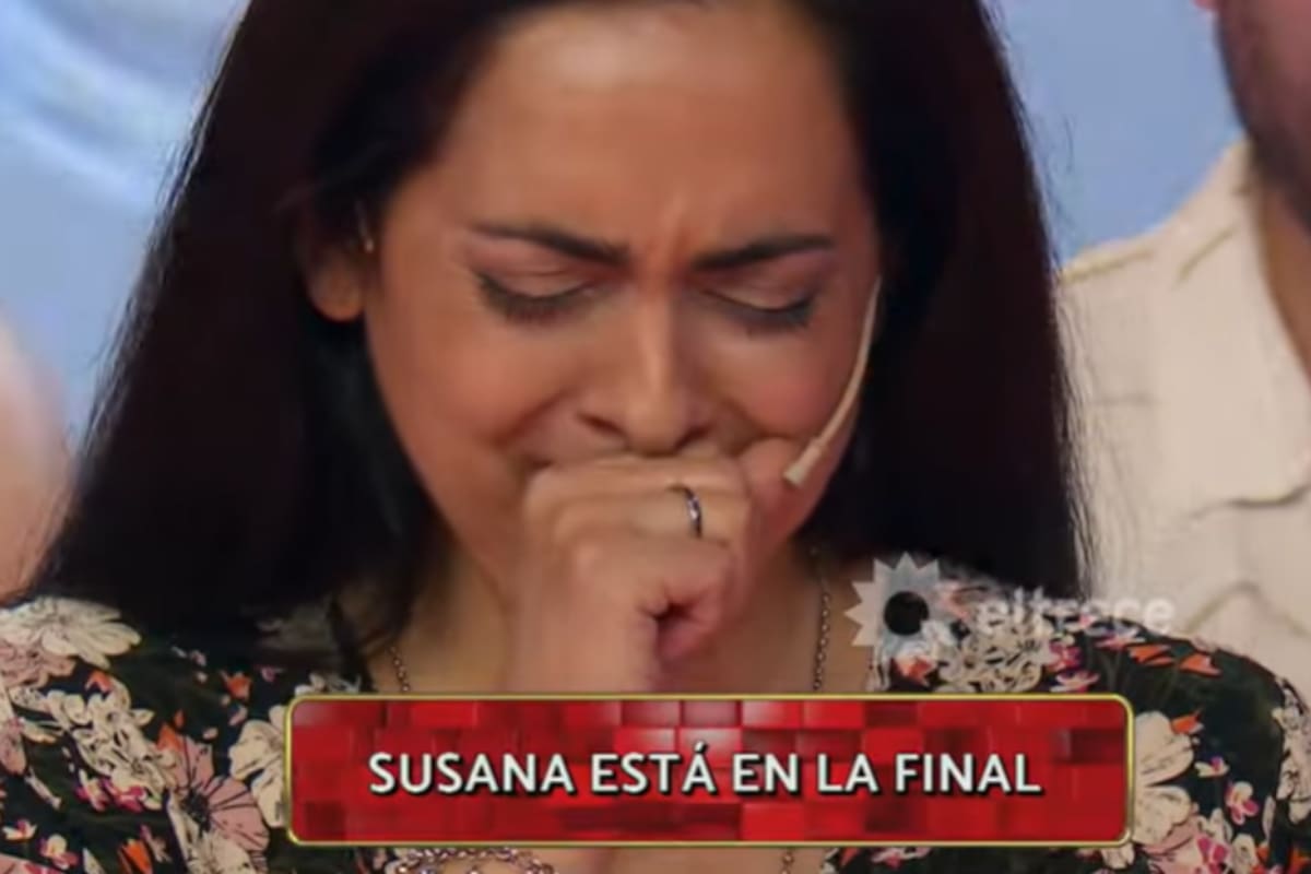 Susana llegó a la final de Los 8 escalones de los tres millones y fue invadida por la emoción (Foto: Captura / eltrece)
