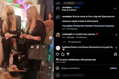 Susana visitó San Telmo con su hija Mecha (Foto Instagram @raroobjetos)