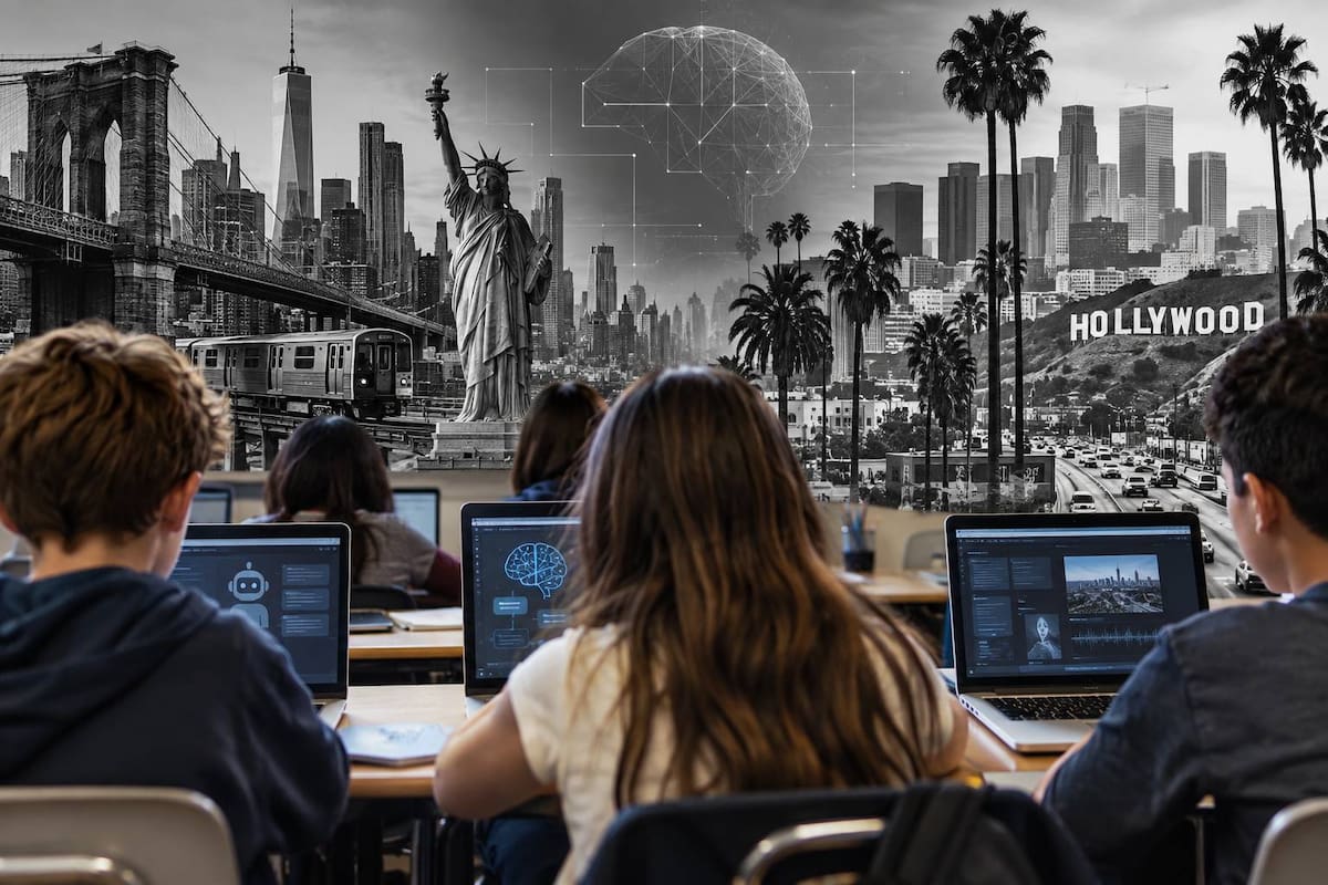 Suspensión del uso de IA en escuelas de Nueva York y Los Ángeles, ¿cuál es más restrictiva?