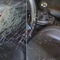 Susto en la Autopista Buenos Aires-La Plata: le arrojaron un objeto desde un puente para robarle