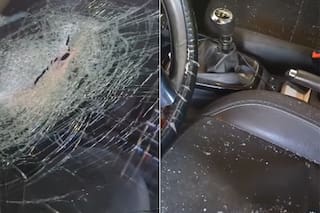 Susto en la Autopista Buenos Aires-La Plata: le arrojaron un objeto desde un puente para robarle