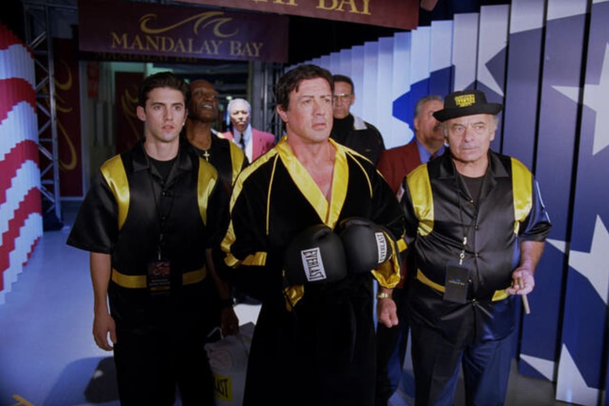 Sylvester Stallone junto a Burt Young en "Rocky"
