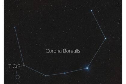 T Coronae Borealis es un sistema binario a 3000 años luz de la Tierra, compuesto por una gigante roja y una enana blanca; en 1866 y en 1946 la interacción entre ambas produjo una escapada termonuclear que hizo al sistema visible sin ayuda de un telescopio. Se espera que ocurra ahora lo mismo