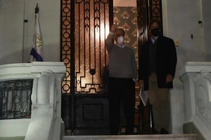 Tabaré Vázquez y Lacalle Pou tras su encuentro en Montevideo´