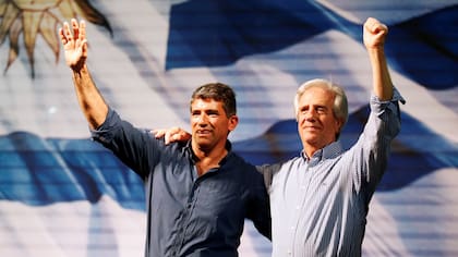 Tabaré Vazquez y Raul Sendic en octubre del 2014
