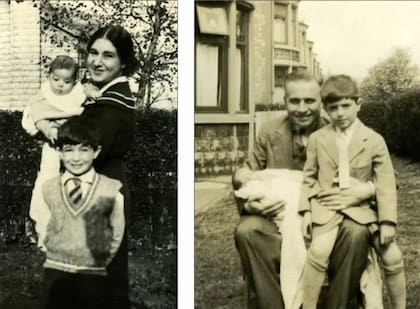 Tahta junto a su madre, Hasmig, su padre, Kevork y su hermano menor, Haig