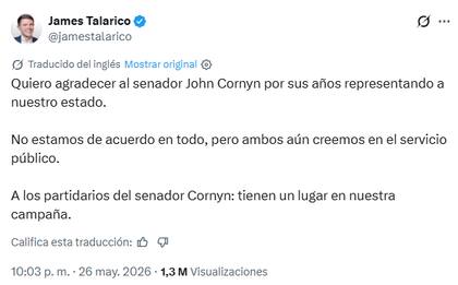 Talarico invitó formalmente a los seguidores de Cornyn a sumarse a su plataforma de campaña