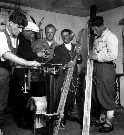 Taller de esquís de Otto Meiling en los años 30