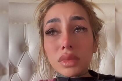 Tamara Baéz rompió en llanto y acusó a L-Gante de robarle (Captura video)