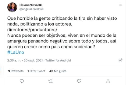 También hubo tuiteros que defendieron La 1-5/18, y pusieron como argumento que no se podía criticar algo antes de haberlo visto