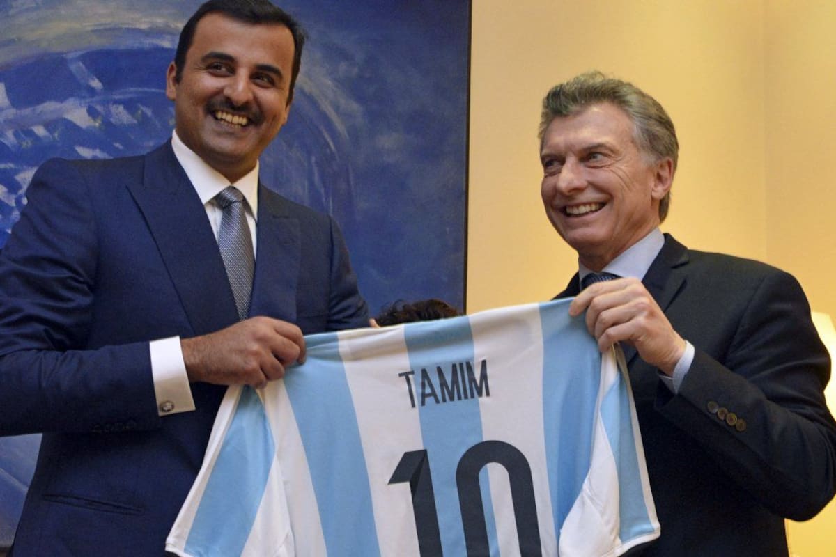 Tamin Bin Hamad con Mauricio Macri