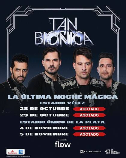 Tan Biónica agotó cuatro shows en su vuelta a los escenarios después de siete años (Foto: Instagram @chanotb)