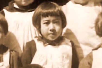 Tanaka en su escuela de Hiroshima, poco antes del ataque nuclear