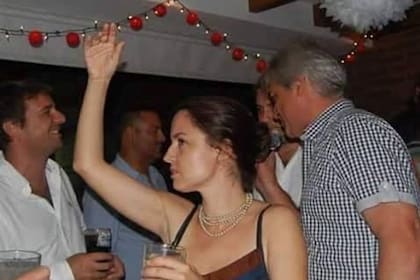 Tania Abrile, en una fiesta, en febrero pasado