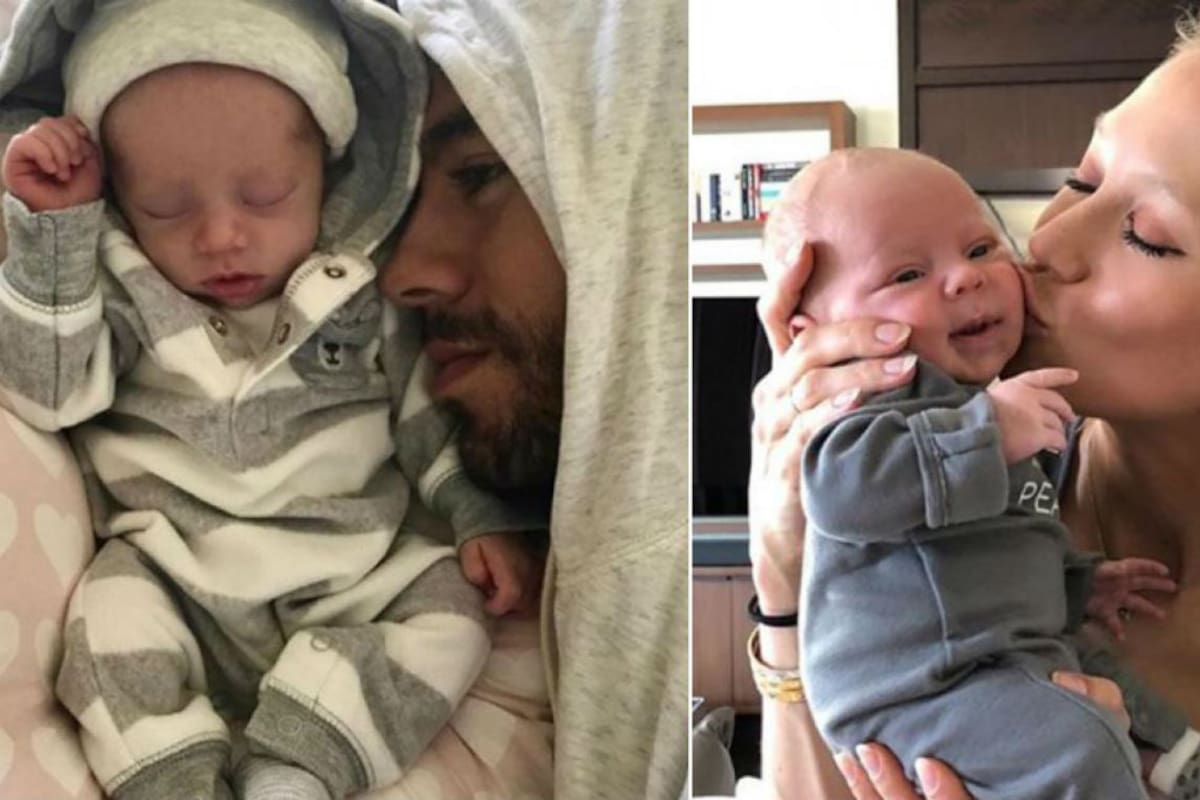 Tanto el cantante como la tenista, publicaron fotos de los bebés en sus redes sociales