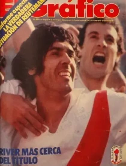 Tapa de la revista El Gráfico de 1975, con Pedro González en primer plano