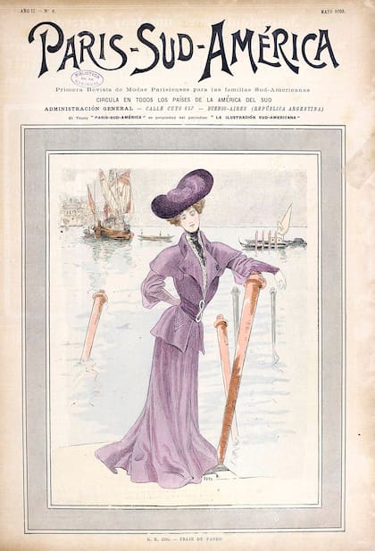 Tapa de la revista Paris-Sud-América de 1903.